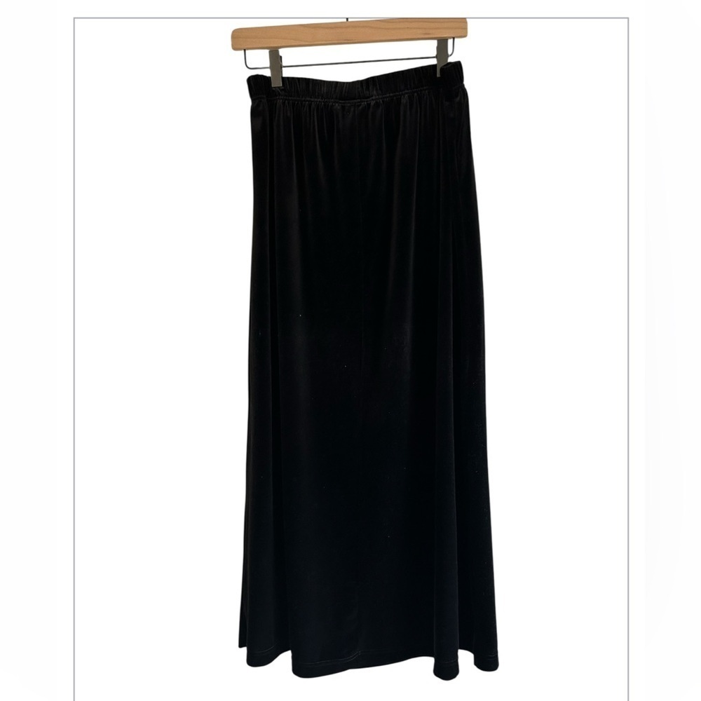 Vintage Y2K Sz XL Maxi Witchy Whimsigoth Dark Fairy Velour A-Line Flare Skirt - Picture 2 of 8